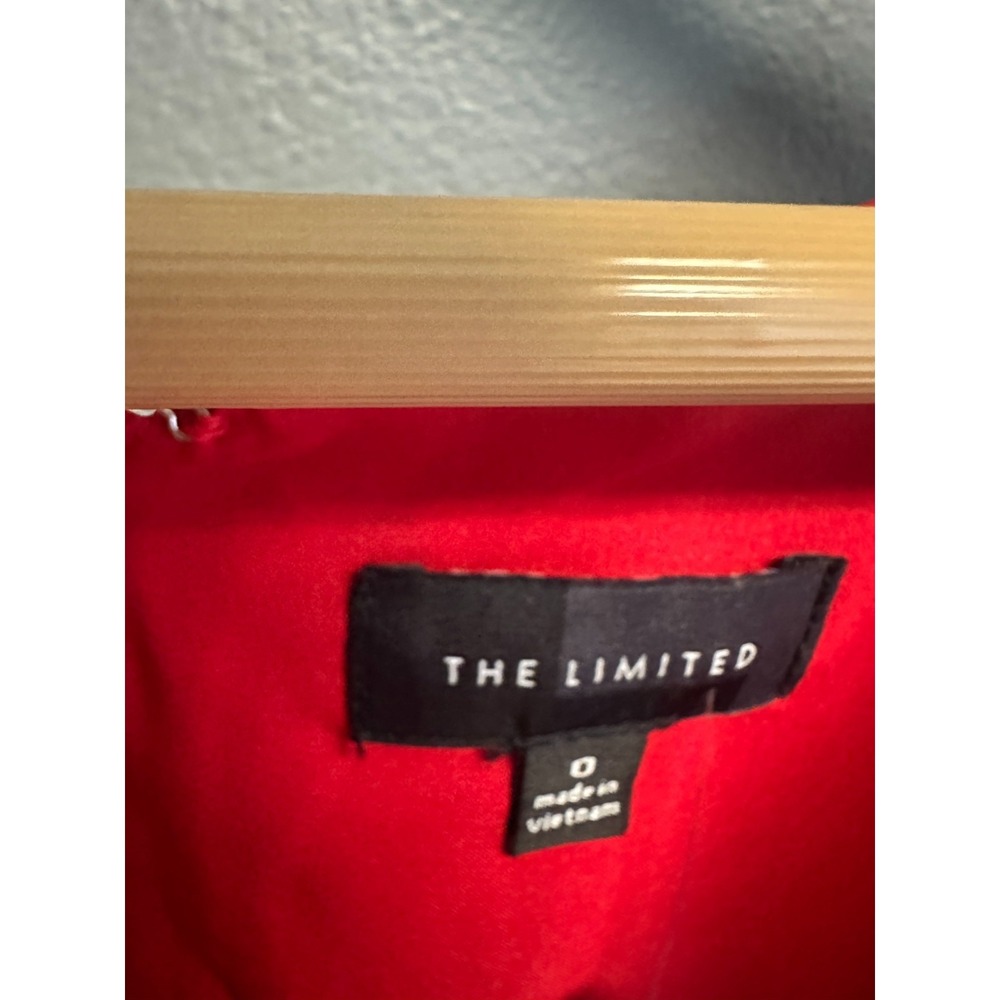 The Limited Dress Womens Size 0 Red Fit Flare Sailor Nautical Summer Casual - Picture 2 of 4